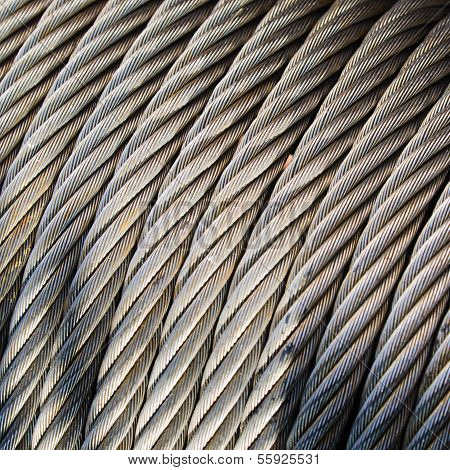 The Ropes Braided In Bays On An Ancient Sailing Vessel