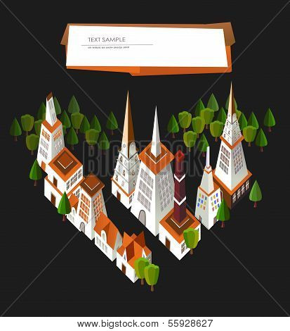 3D city background