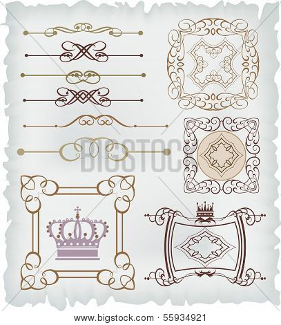 Vektor-Satz. kalligrafische Design-Elemente.