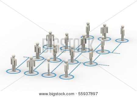 virtual men on global connection