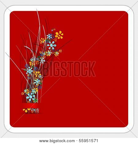 Abstract Text With Flower And Butterfiles