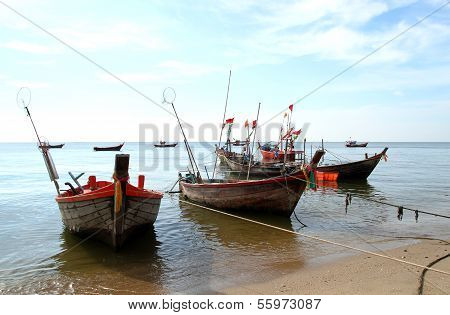 Beach fishing boat in Chonburi, Thailand