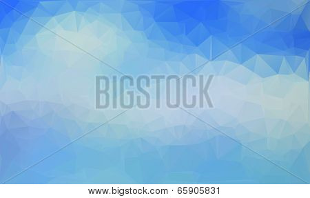 Blue And White Abstract Polygon Triangle Background