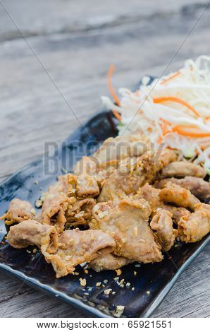 Pork Chitterlings Fried