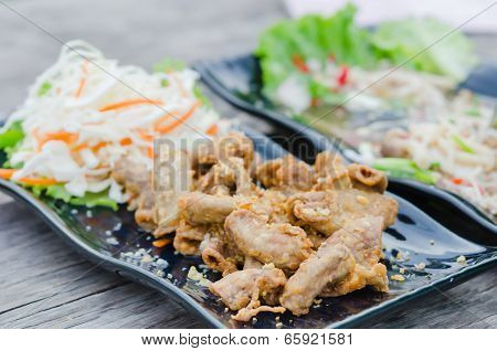 Pork Chitterlings Fried