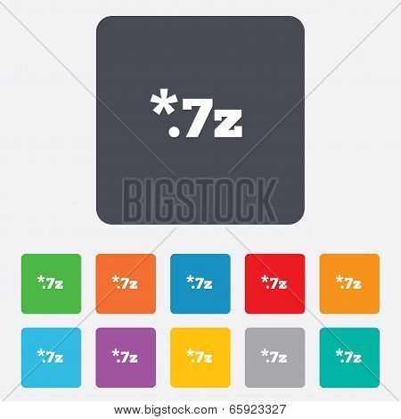 Archive file icon. Download 7z button.
