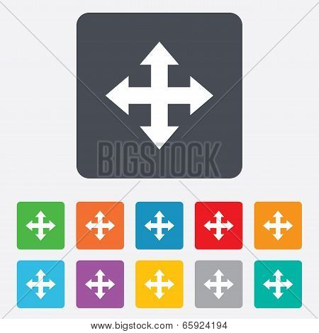 Fullscreen sign icon. Arrows symbol.