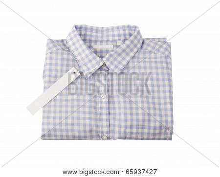 Plaid shirt with tag