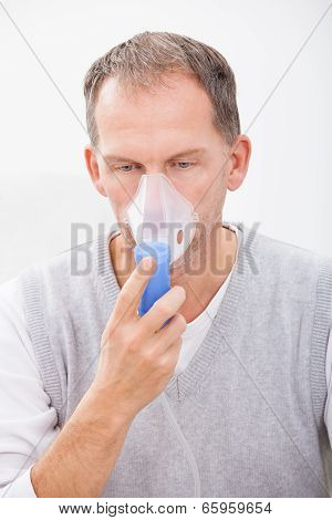 Man Doing Inhalation