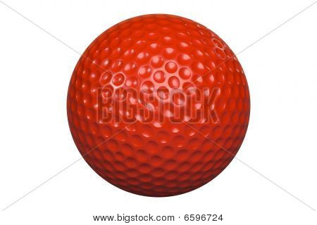 Golfball eristetty punainen