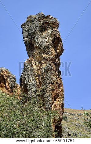 Rock Tower In Galilee, Israel