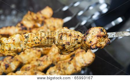 Meat Fried On A Skewer
