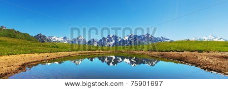 Koruldi mountain lake, Georgia, Svaneti