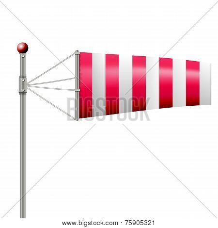 Vector illustration of red windsock