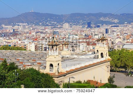 Barcelona skyline view, Spain