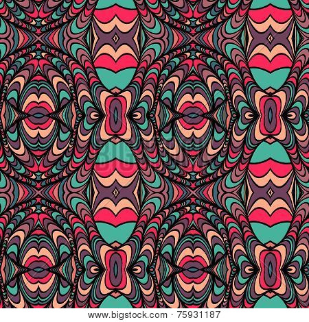 Vector seamless waves pattern