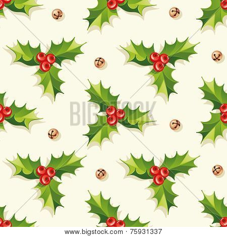 Holly Seamless Background