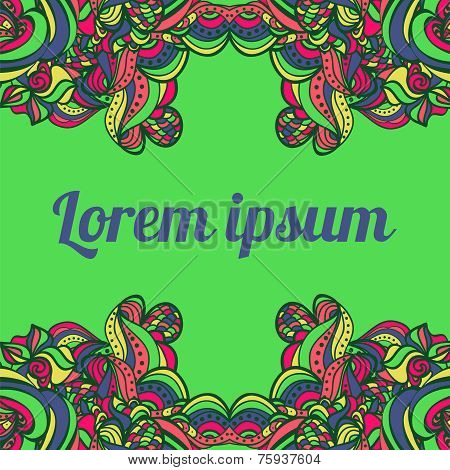 Zentangle vector doodle frame