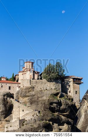 The Holy Monastery Of Great Meteoron, In Greece. This Is The Largest Of The Monasteries Located At M