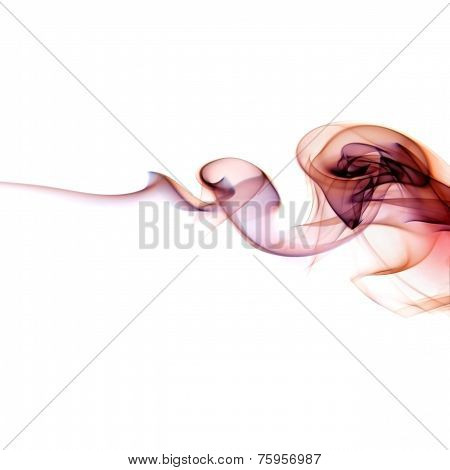 red smoke on a white background
