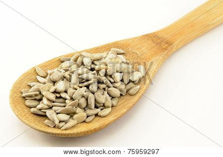 Seeds on Bamboo Spoon