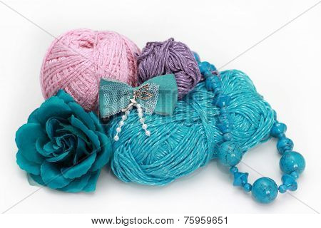 Handmade Accessories - Three  thread On White Background
