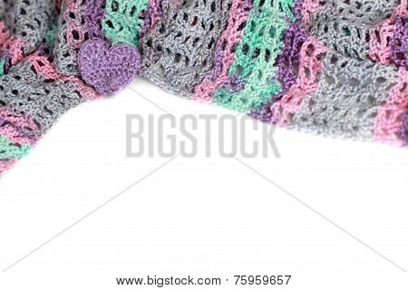 Background With Colorful Crocheted Material