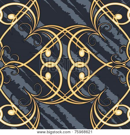 Seamless swirls retro pattern