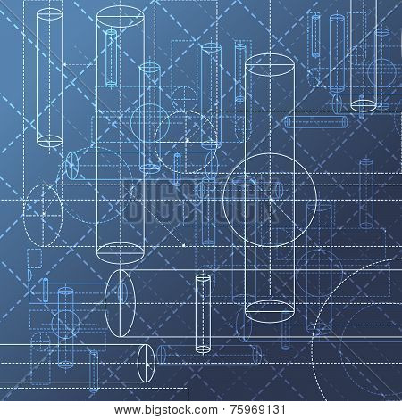 Technical drawing abstract background