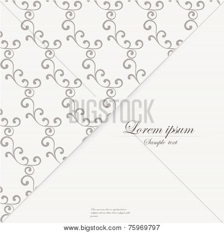 Vector template for folder, business card and invitation