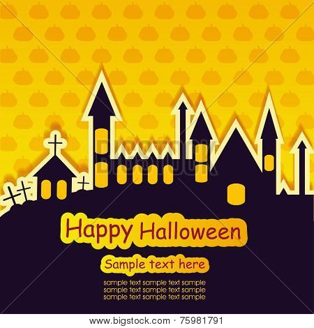 Halloween template frame