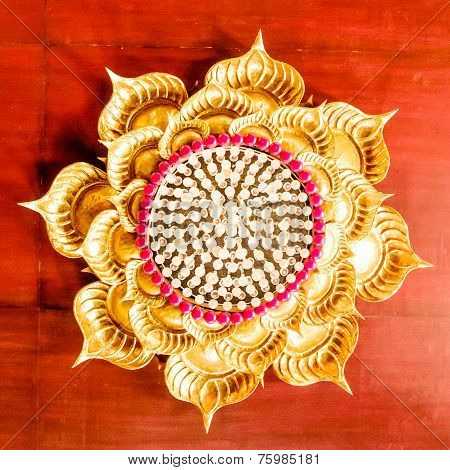 A beautiful lotus lamp