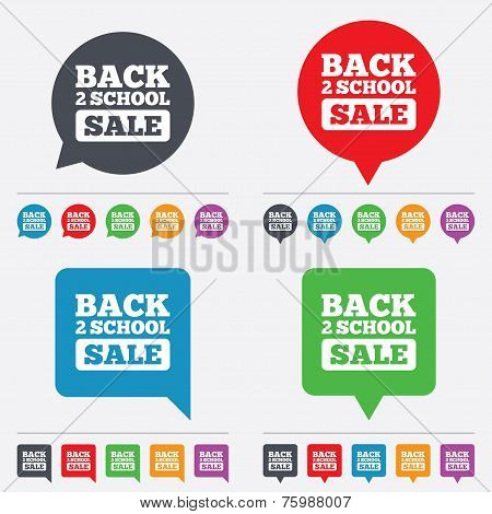 Back to school sign icon. Back 2 school symbol.