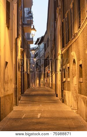 Camerino (marches, Italy) By Night