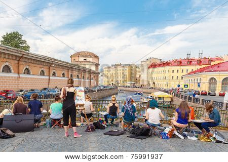 Petersburg.  Theatrical Bridge.