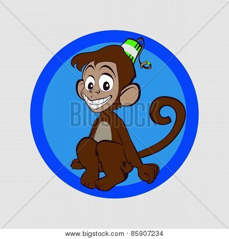 Very merry monkey expect trouble