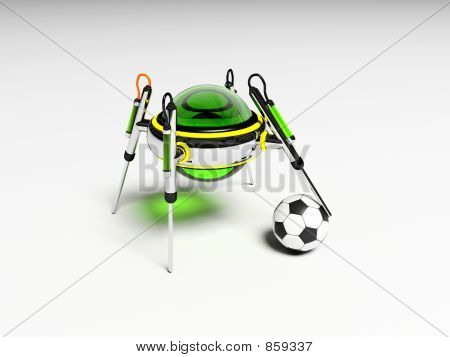 Robota hraje fotbal