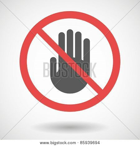 Forbidden Signal With A Hand