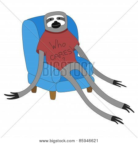Sloth In A Chair