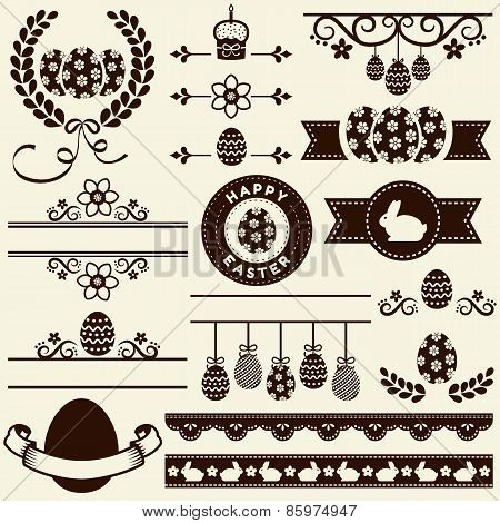 Happy Easter! Vector Design Elements.