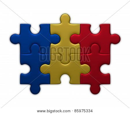 Romania Flag Of Puzzles