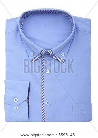 blue shirt isolated on white background