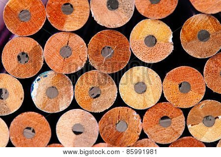 A Display Of A Group Of Pencils