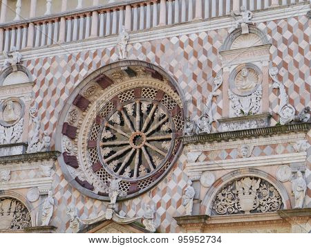 The rose window of the Colleoni Chapel