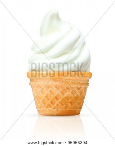 Soft ice cream isolated on white background