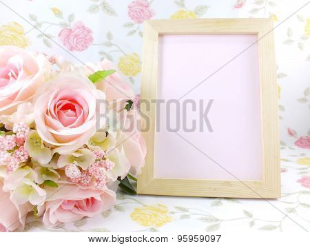 Beautiful Flower Decoration And Free Space For Space For Writing