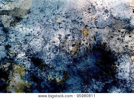 Abstract Color Backgrounds, Painting Colage With Spots, Rust Structure.