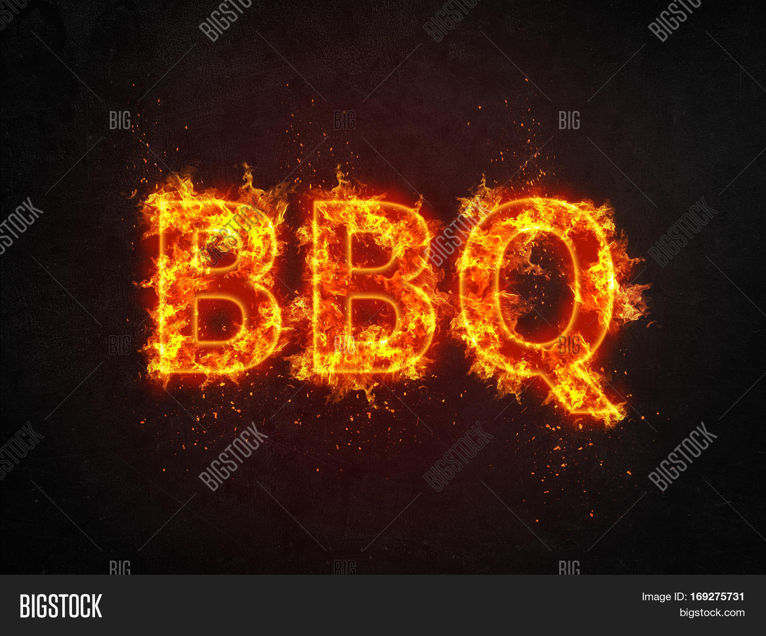 Burning BBQ Sign Image & Photo (Free Trial) Bigstock