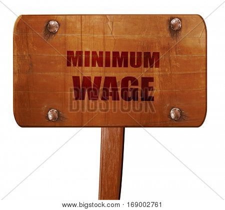 Sweat shop background, 3D rendering, text on wooden sign