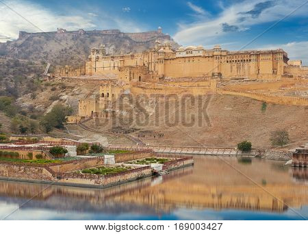 Amer Fort  Is Located In Amer, Rajasthan, India.